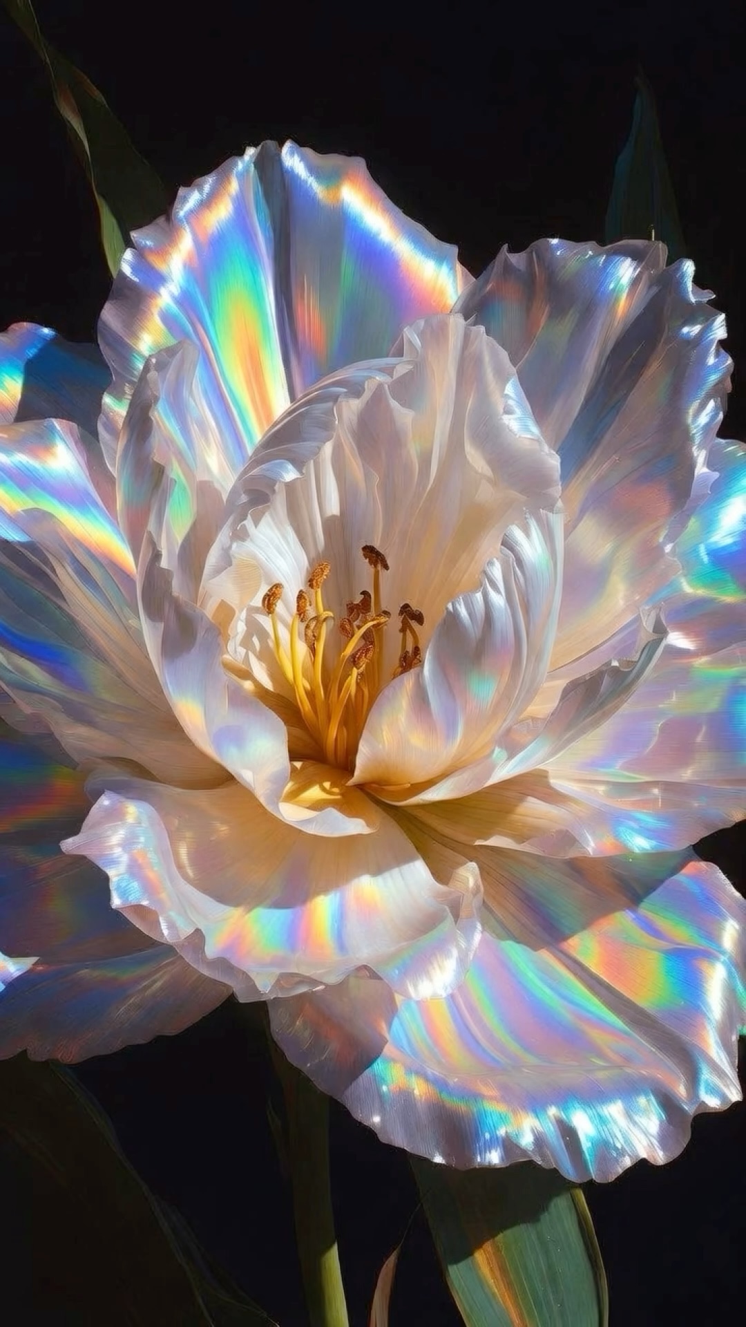 Iridescent Metal Bloom wallpaper artwork