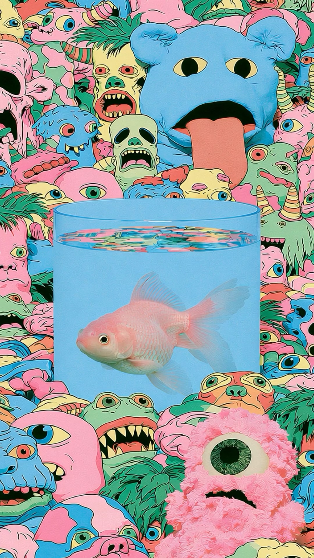 Graffiti Goldfish wallpaper artwork