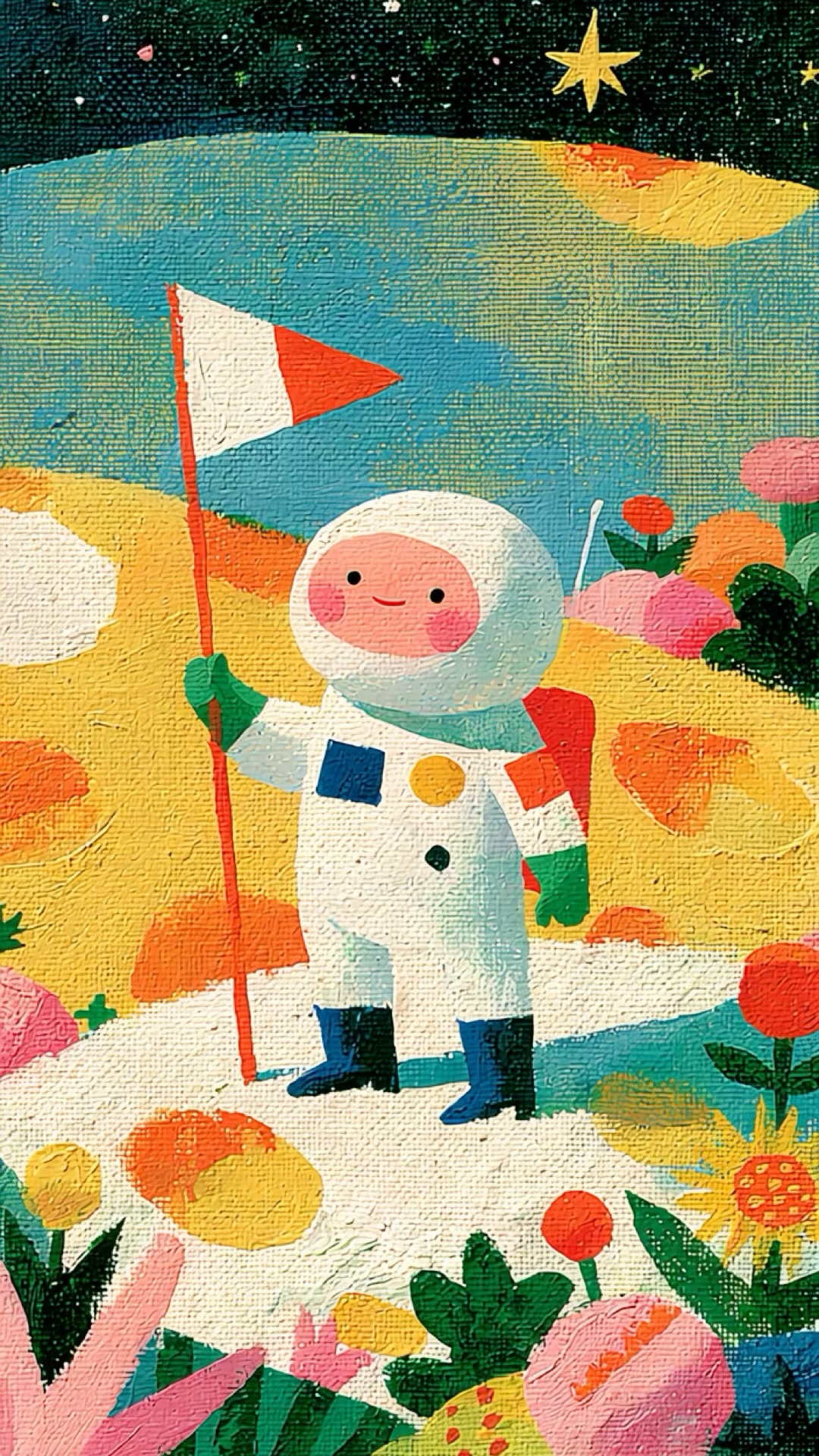 Lunar Flag wallpaper artwork
