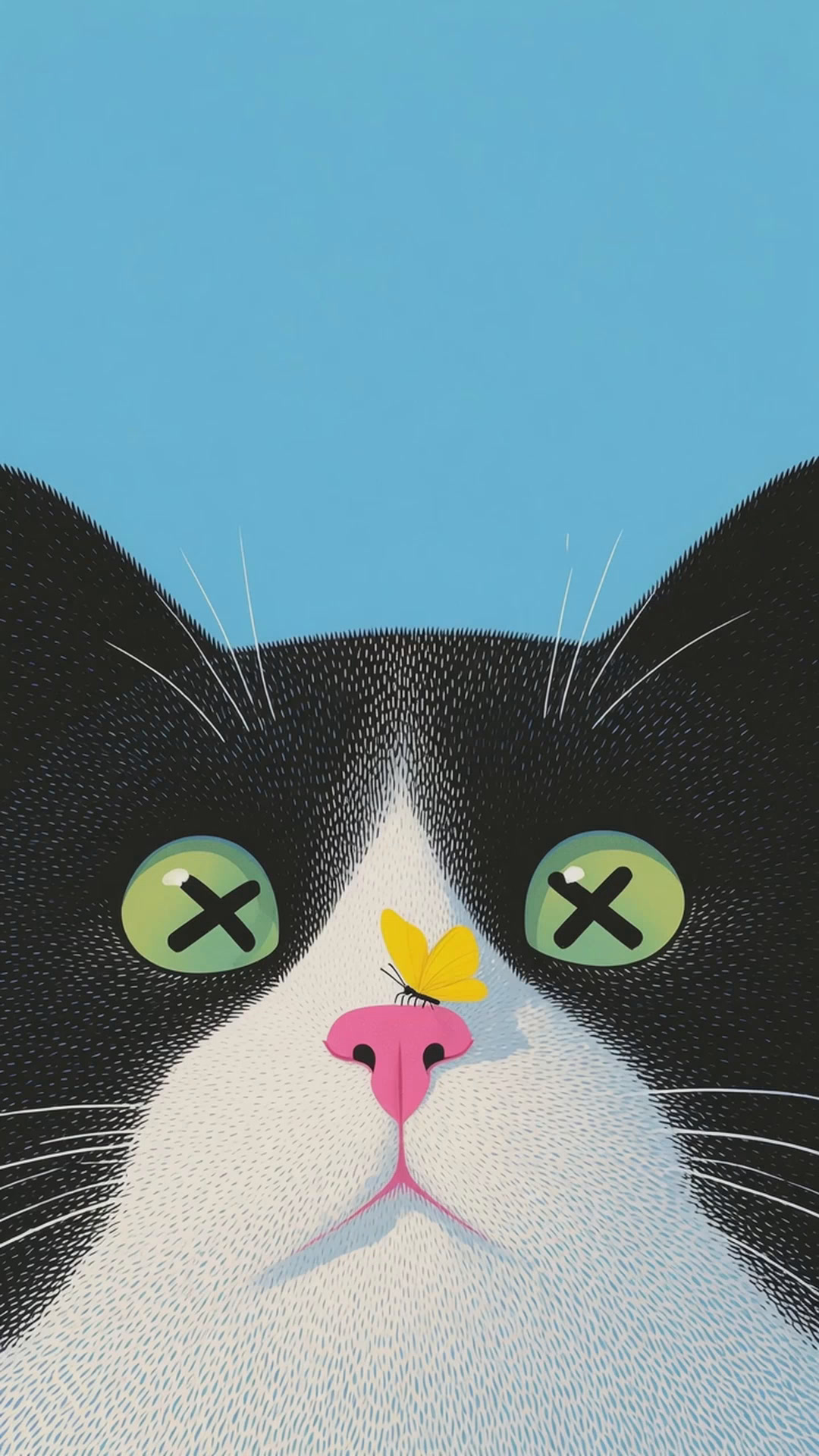 Cat in Slant Light wallpaper artwork