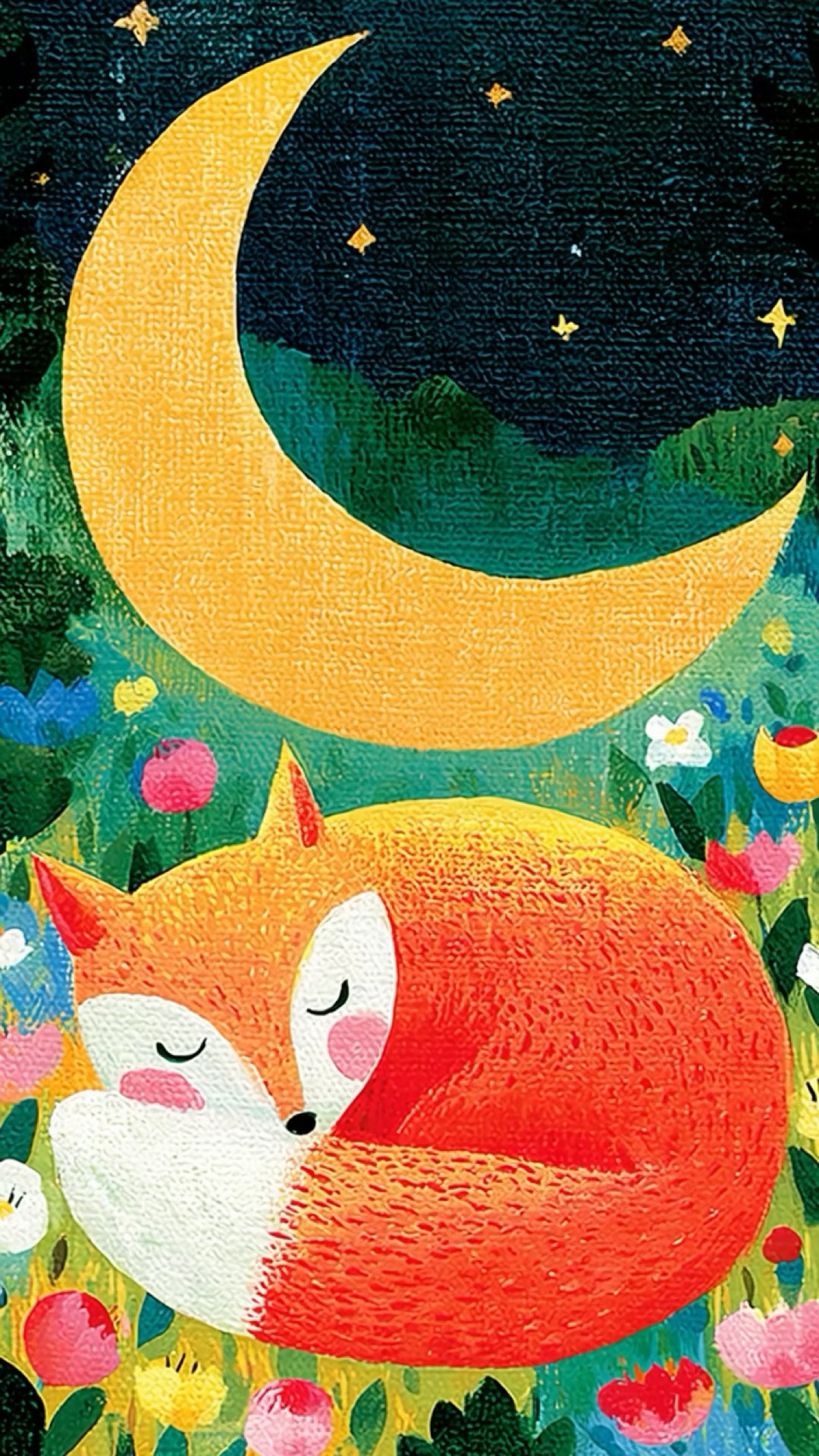 Moonlit Fox wallpaper artwork