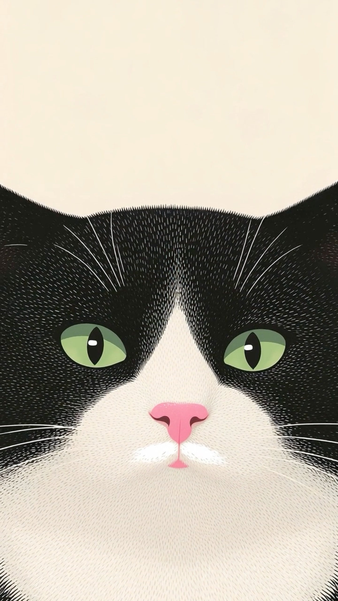Three Tuxedo Cats wallpaper artwork