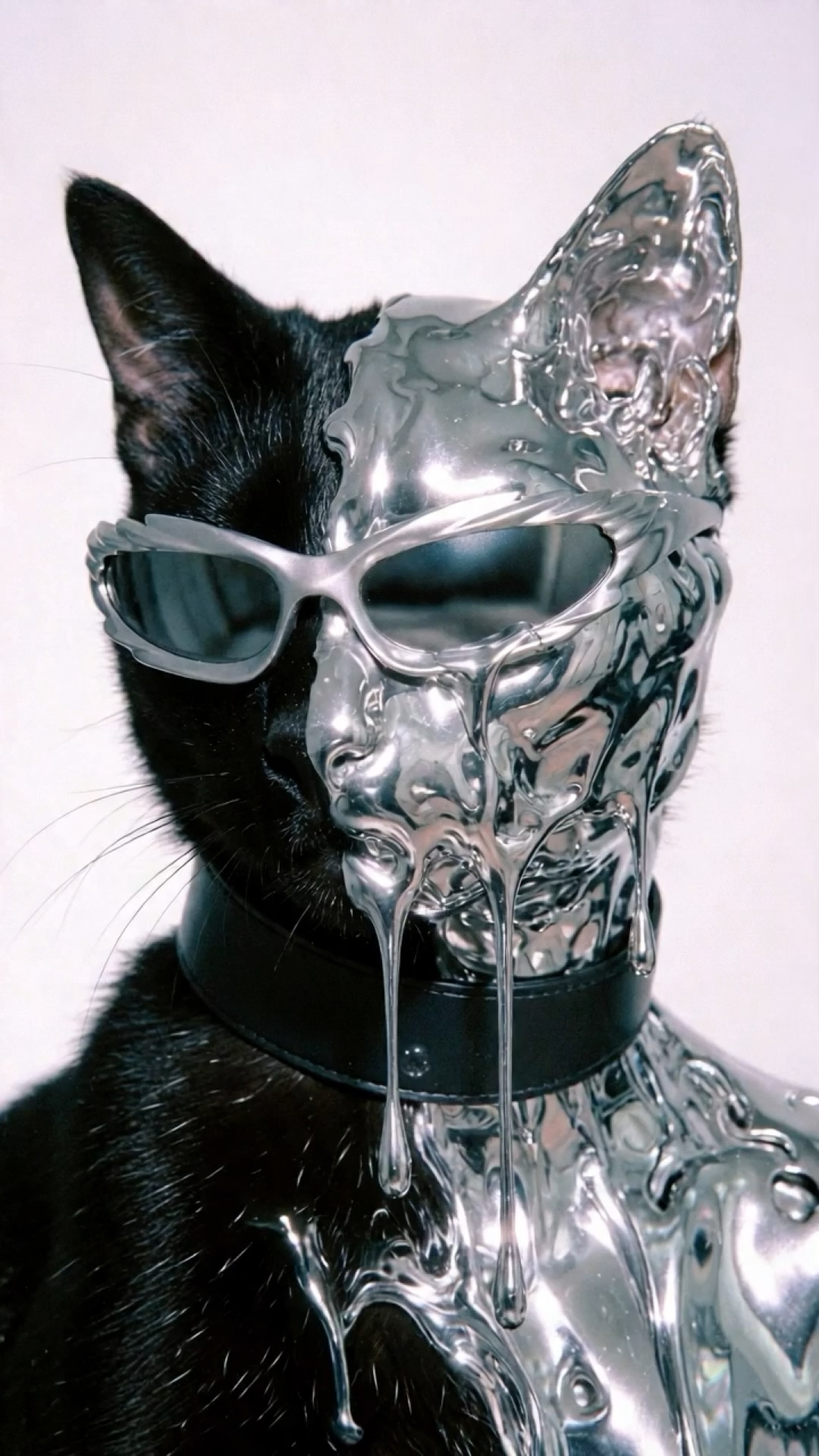 Chrome Cat wallpaper artwork