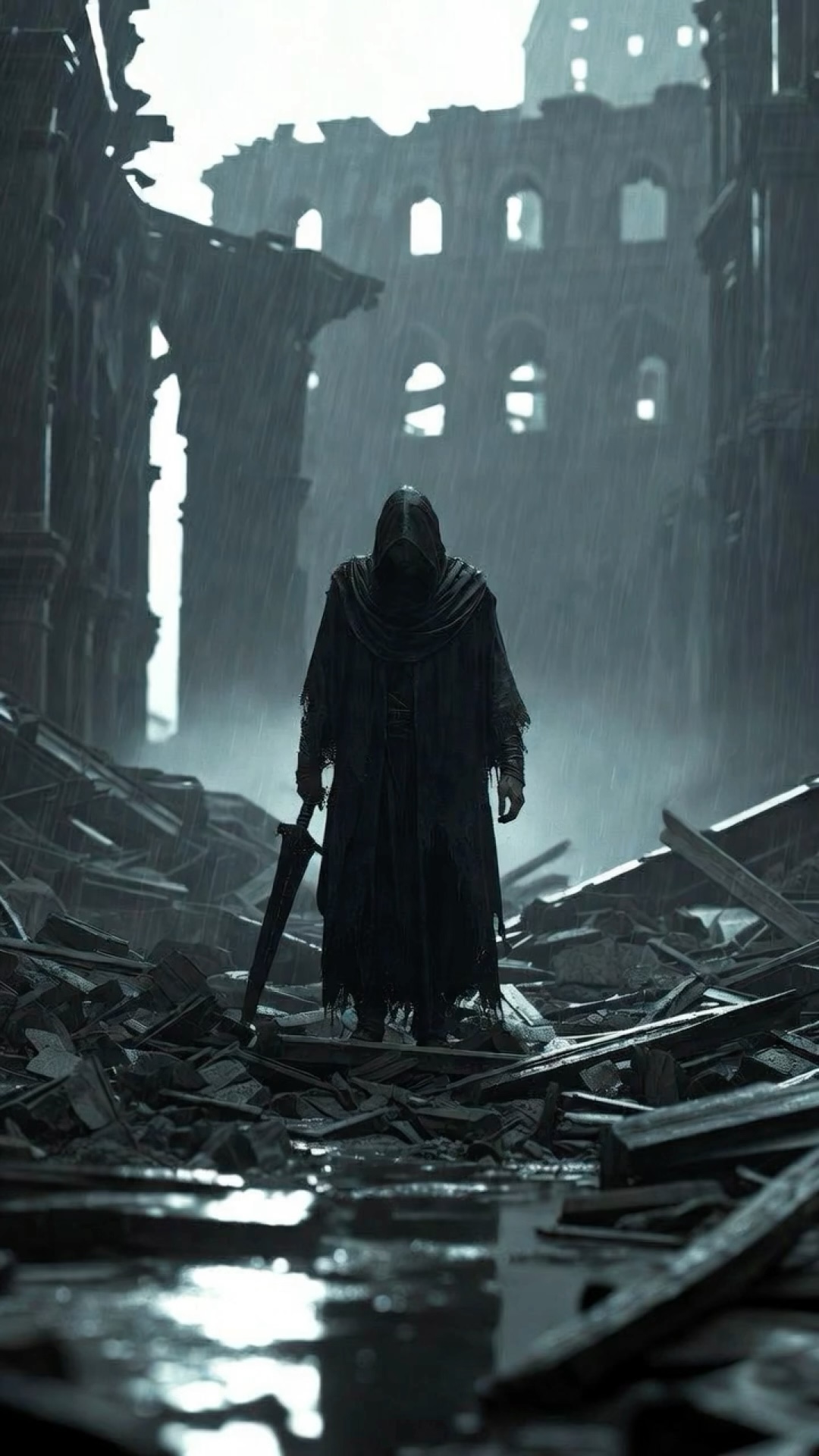 Ruin Visitor wallpaper artwork