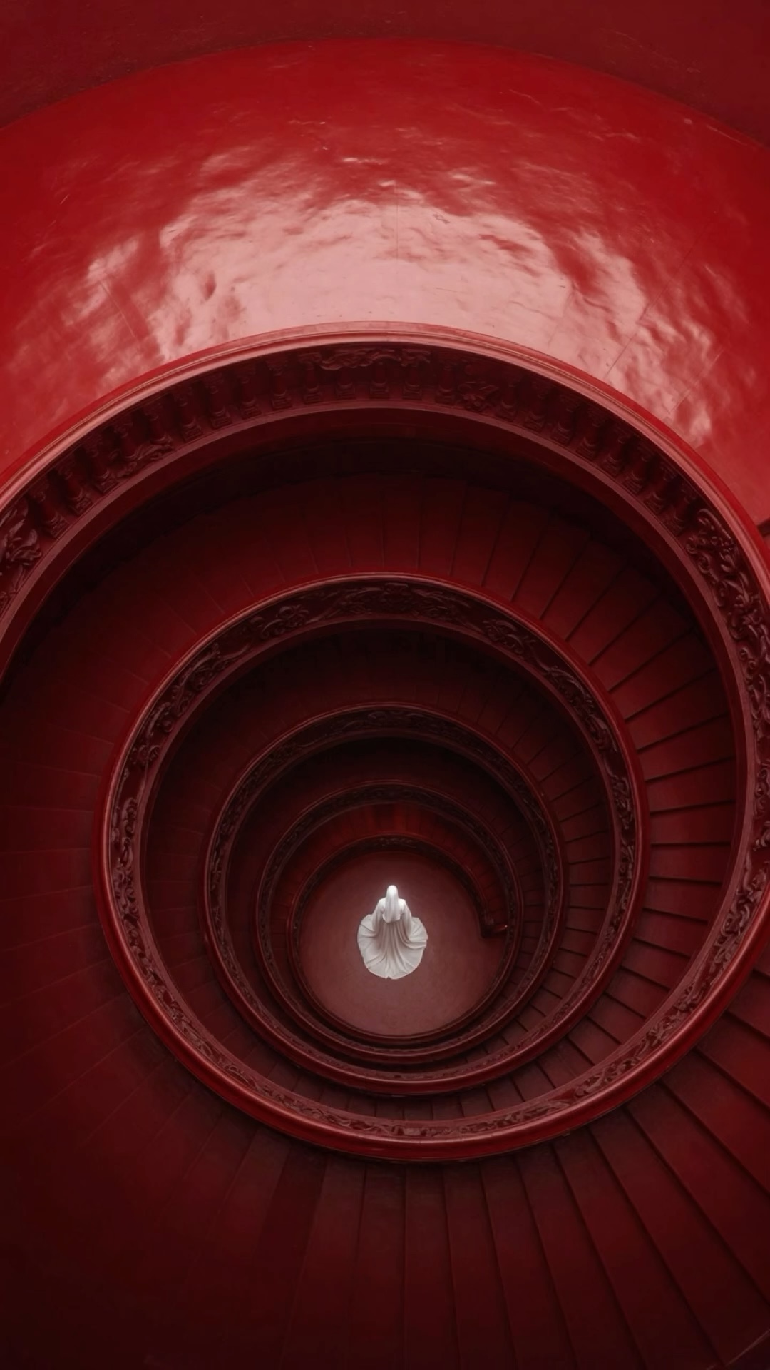 Red Spiral Well wallpaper artwork