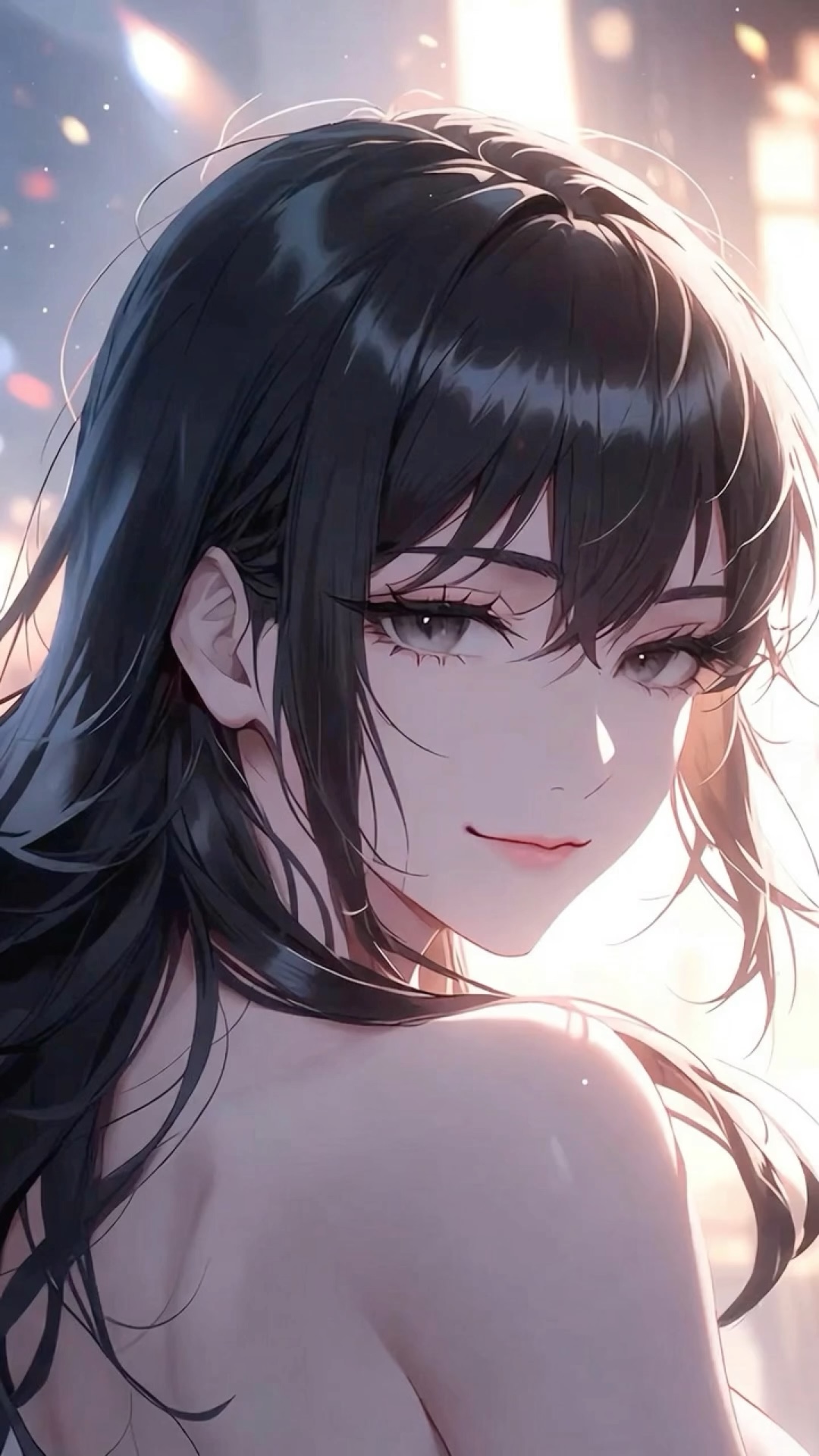 Backlit Brunette wallpaper artwork
